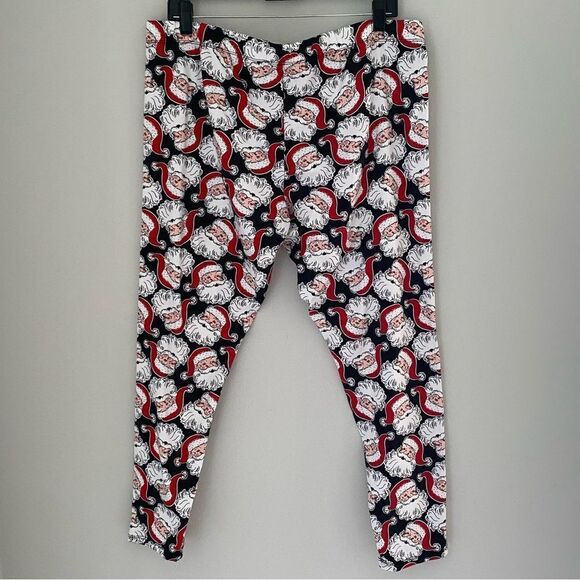 No Boundaries Juniors’ Santa Face Printed Leggings size XXXL (21) - Picture 3 of 3